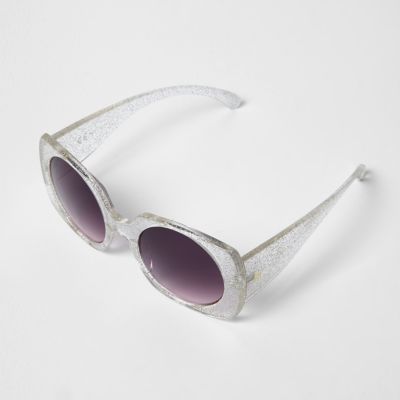 Glitter square tinted sunglasses